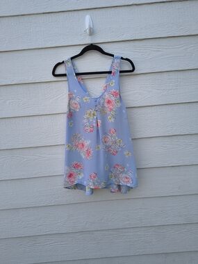 Candie's Pastel Blue Floral Chiffon Camisole